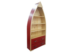 Red Canoe Bookcase with Drawers