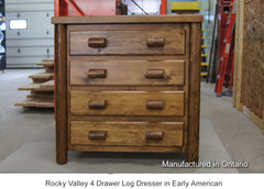 Rocky Valley 4 Drawer Log Dresser