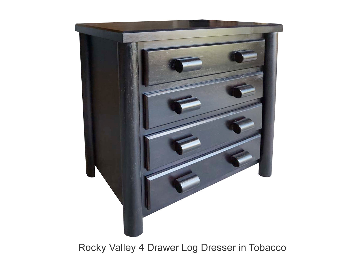 Rocky Valley 4 Drawer Log Dresser in Tobacco
