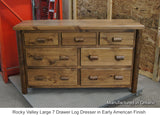 Rocky Valley 7 Drawer Log Dresser