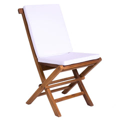 5 Piece 4 Ft Teak Octagon Folding Table and Folding Chair Set