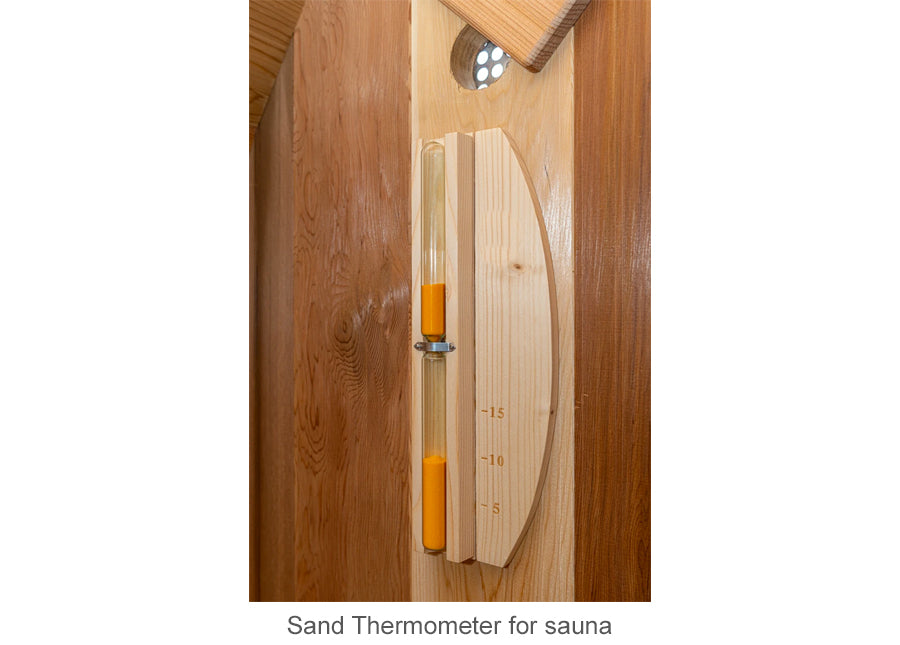 Sand thermometer for sauna