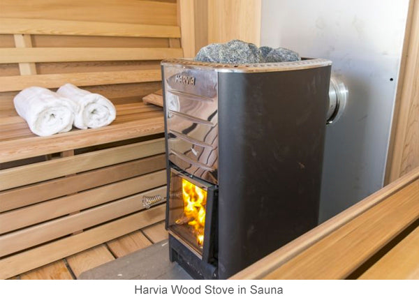 Barrel outdoor sauna wood stove