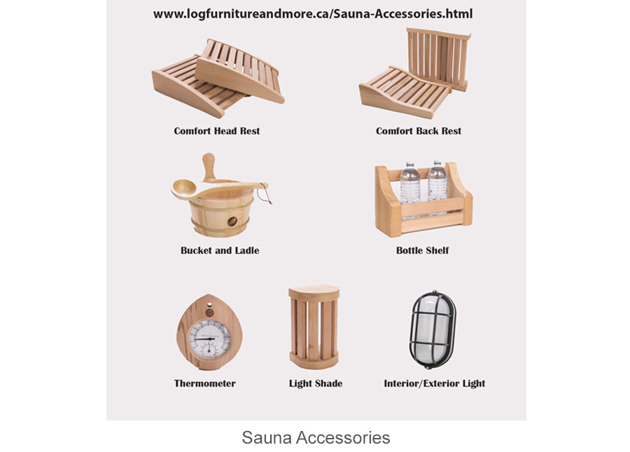 Panoramic View Barrel Sauna accessories