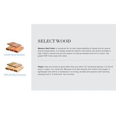Cedar and Poplar Wood Options