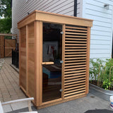 Modern Box Sauna Outside in the Yard