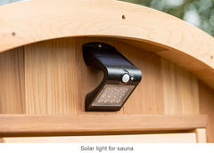 Knotty Cedar Pure Cube Outdoor Sauna with Shower