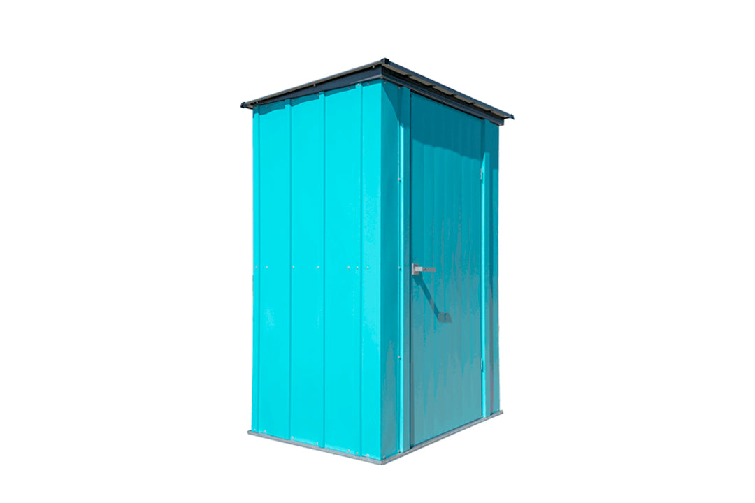 Spacemaker Patio Steel Storage Shed 4 ft x 3 ft - Teal and Anthracite
