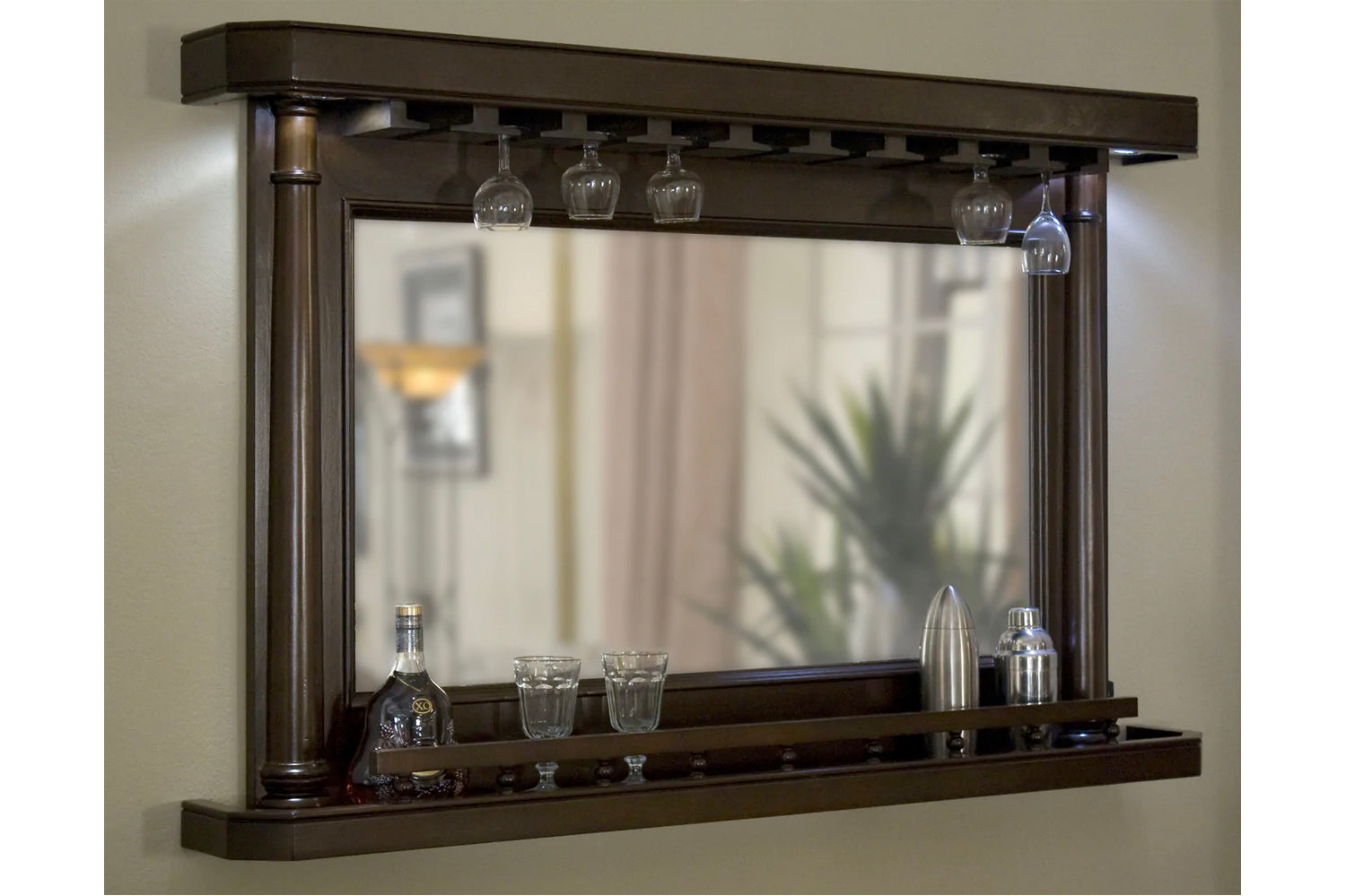 Sterling Back Bar with Glassware and Bottles