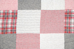 Swatch Lodge Pink and Grey Plaid Quilt
