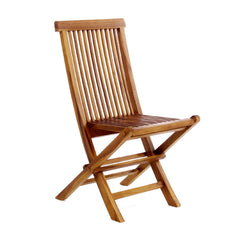 7 Piece Teak Oval Extension Table Folding Chair Set