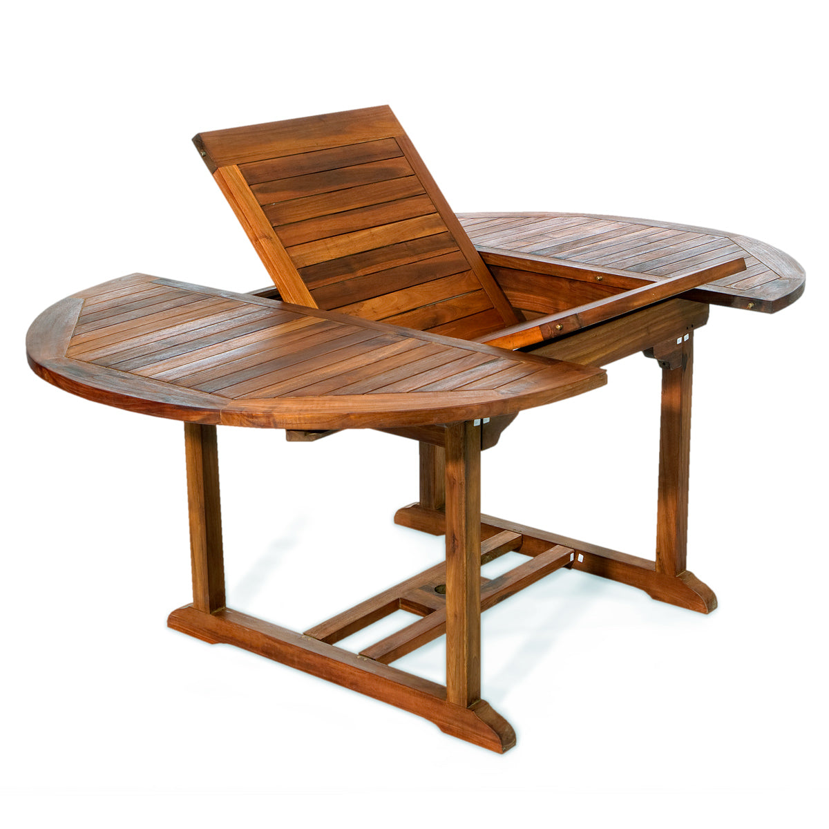 Teak Oval Extension Table with Butterfly Leaf