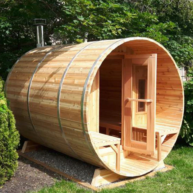 The Muskoka Outdoor Barrel Sauna 7' Dia x 7' Long