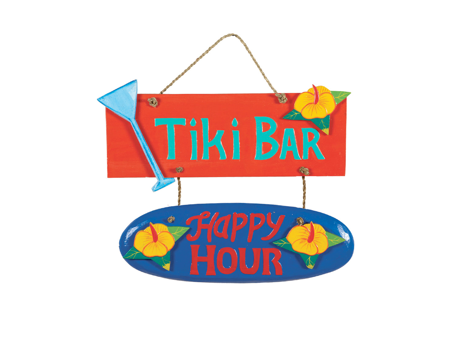 Tiki Bar Happy Hour Sign