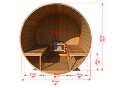 Tranquility White Cedar Sauna Interior