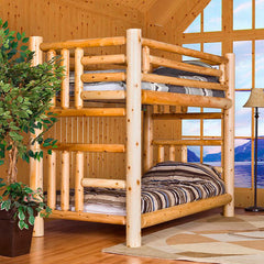 Log Bunk Bed for Cottage and Cabin