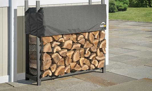 Ultra Duty Firewood Rack with Cover 4 ft