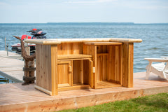 Tropical Paradise Tiki Bar with cabinet