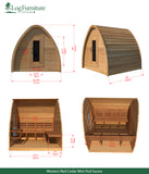 Western Red Cedar Mini Pod Sauna