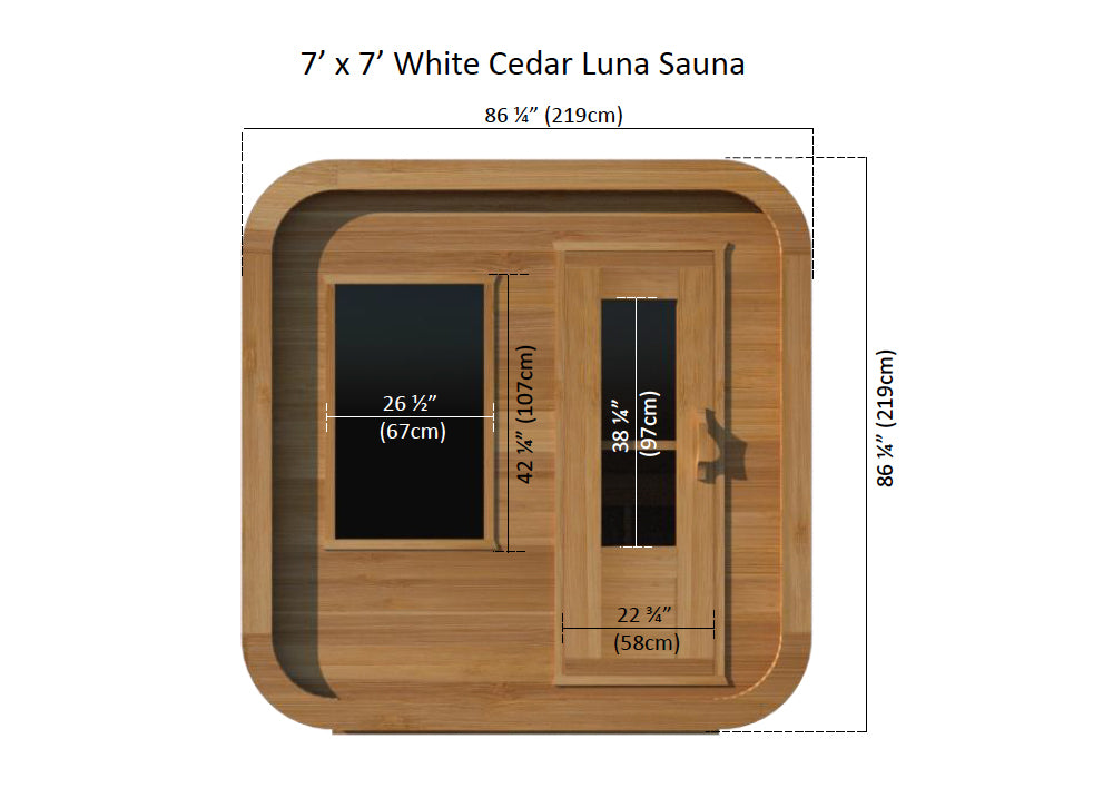 White Cedar Luna Sauna