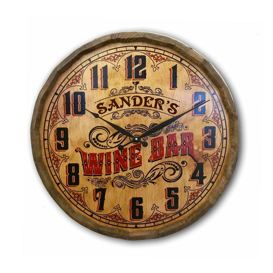Wine Bar Quarter Barrel Clock