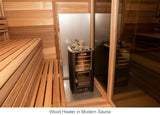 Knotty Cedar Pure Cube Outdoor Sauna with Shower
