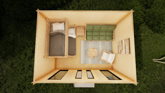 Rockwood bunkie with log furniture