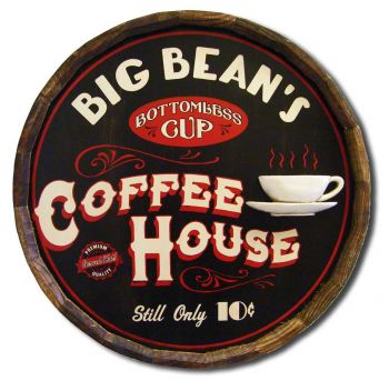 Coffee House Barrel Sign