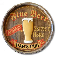Fine Beer Quarter Barrel Sign