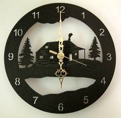 Rustic Clock with Wildlife