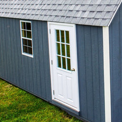 single metal door with window