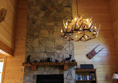 large antler chandelier