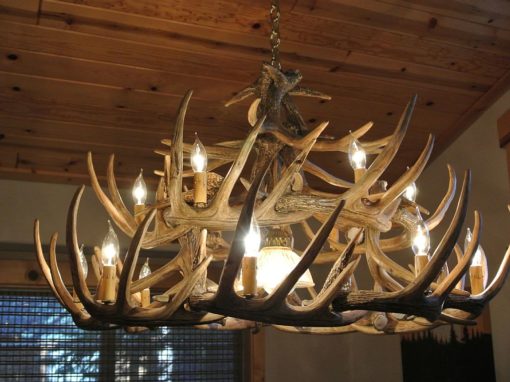large deer chandelier