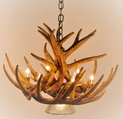  Whitetail Deer 9 Antler Cascade Chandelie