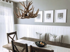 faux antler chandelier
