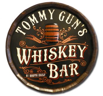 Whiskey Bar Barrel Sign