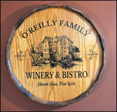 Winery & Bistro Quarter Barrel Sign