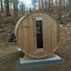 Knotty Barrel sauna